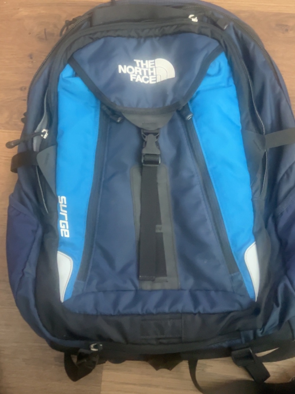 The North Face Surge Navy and Blue Backpack